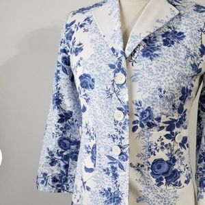 LOFT Blue China Pattern Coat